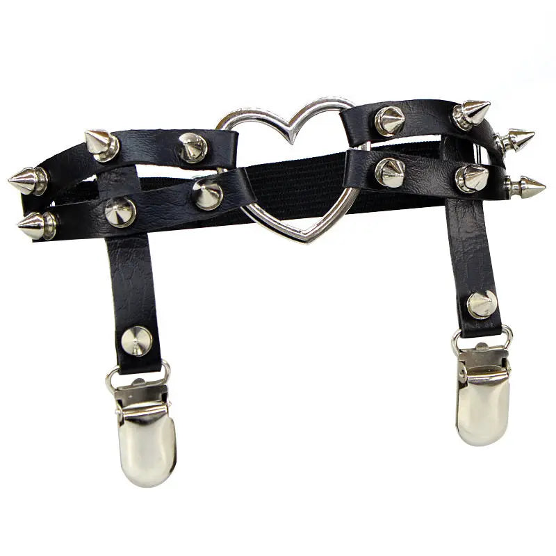 New Pu Leather Garter Belt Punk Harness for Women Lingerie Belts Stockings Body Bondage Leg Harness Belts Suspender Goth Clothes